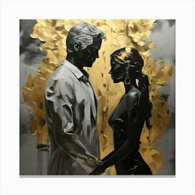 Gold And Black 2 Canvas Print