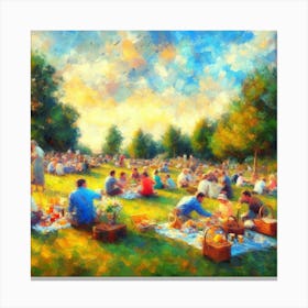 Picnic In The Park Canvas Print