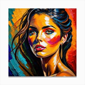 Beautiful portrait of a young lady Canvas Print