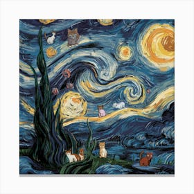 A Stunning Illustration Of Van Gogh S Iconic Starr J3v0k9p7qpyxxt7rn H79w Ailv2r1as Omjaguvu7qvq Canvas Print