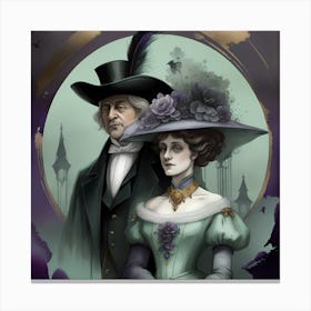 Victoria And John Gothic Victorian Renaissance Vampires Canvas Print
