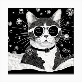 Cat In Sunglasses 7 Canvas Print