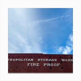 Metropolitan Storage Warehouse Fire Proof Canvas Print