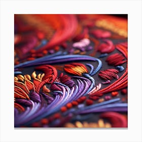 Embroidery Art Canvas Print