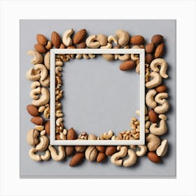 Cashew Nuts In A Frame Canvas Print