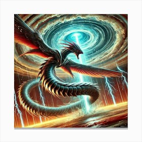 A Sci Fi Depiction Of Tempestus, The Sky Leviathan Canvas Print