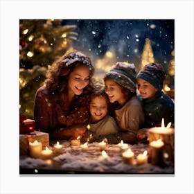 Family Christmas Canvas Print