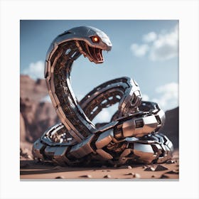 Cyborg Snake Canvas Print