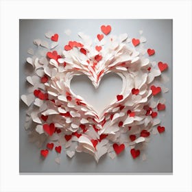 Valentine's Day Hearts 10 Canvas Print