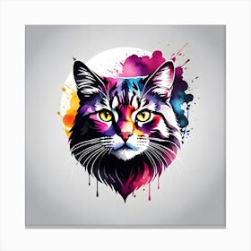Colorful Cat 9 Canvas Print