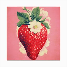 Strawberry Print Canvas Print