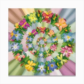 Flower Circle Canvas Print