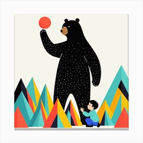 Bear And A Child 1 Canvas Print