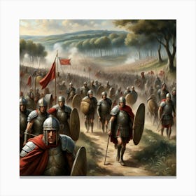 Roman Soldiers Marching Canvas Print