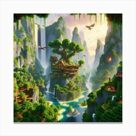 Minecraft World Canvas Print