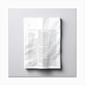 Newspaper 1 Canvas Print