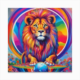 Lion Of The Rainbow Canvas Print