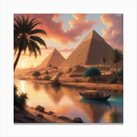 Egypt At Sunset Canvas Print