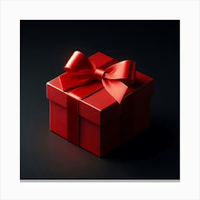 Red Gift Box 3 Canvas Print