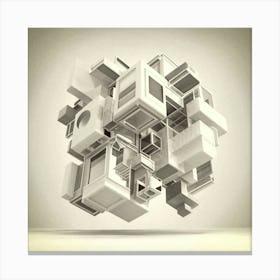 Abstract Cubes 1 Canvas Print