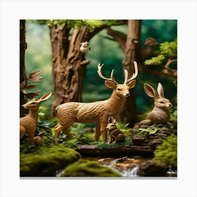 Deer In The Forest 2 Canvas Print