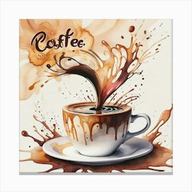 Coffee Splash 5 Canvas Print