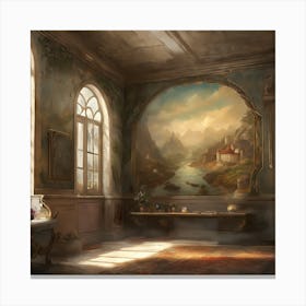 Room In A Castle 9 Canvas Print