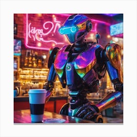 Robot Barista Canvas Print