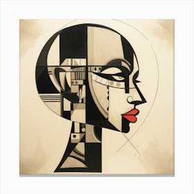 Cubism Tanzanian Woman 04 Canvas Print