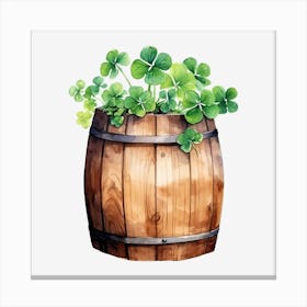 Barrel Of Shamrocks (1) Canvas Print