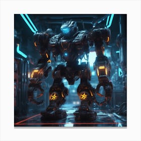 Futuristic Robot 80 Canvas Print