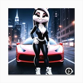 Ferrari Jordan Bunny Canvas Print