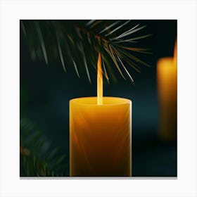 Christmas Tree Candle Canvas Print