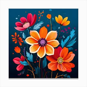 Colorful Flowers 14 Canvas Print