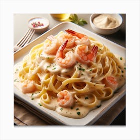 Pasta With Shrimp 1 Canvas Print