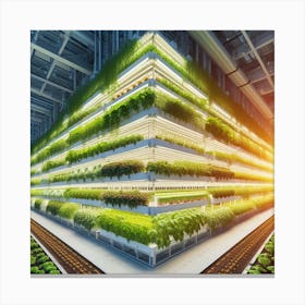 Futuristic Urban Farming In The City Canvas Print