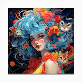 Cat Girl 1 Canvas Print