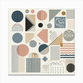 Scandinavian style, Abstract, geometric shapes Canvas Print