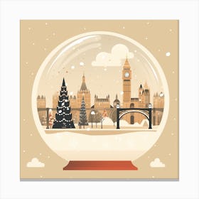 London United Kingdom 3 Snowglobe Canvas Print