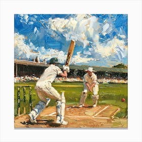 'Playing Cricket' Canvas Print