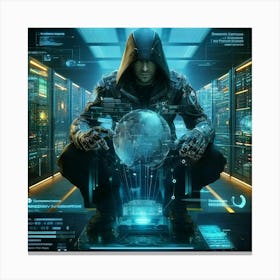 A Sci Fi Depiction Of Cipher Showcasing His Network Infiltration Canvas Print