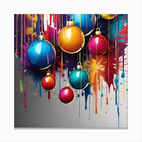 Christmas Splatters Canvas Print