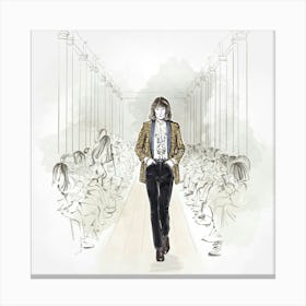 Paris Fashion Week Show Illustration Canvas Print