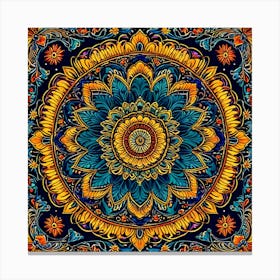 Paisley Tapestry A Classic Paisley Design With Rich Colors And Intricate Details Perfect Mandala Canvas Print