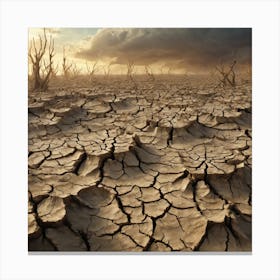 Climate Change Global Warming Drought Trending On Artstation Sharp Focus Studio Photo Intricat (79) Canvas Print