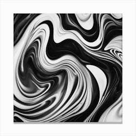 Black and White Abstract Art 15 Canvas Print