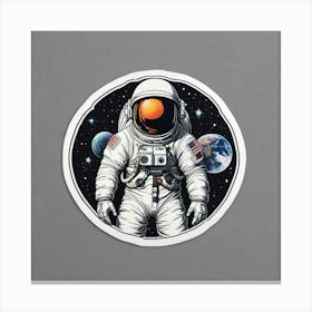 Astronaut In Space 2 Canvas Print