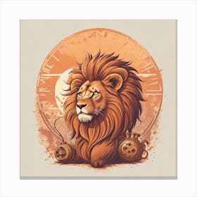 Lion Of The Zodiac Canvas Print