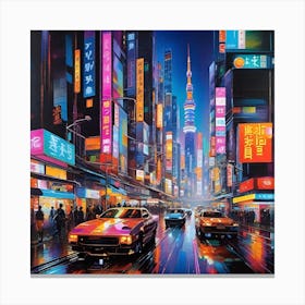 City At Night Canvas Print