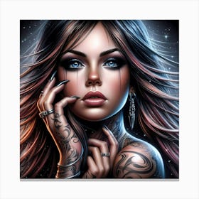 Tattooed Girl 3 Canvas Print